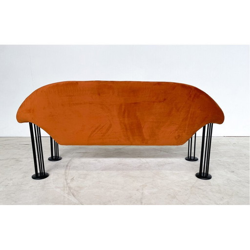 Orangefarbenes Sofa von Burkhard Vogtherr für Hain + Tohme, 1980