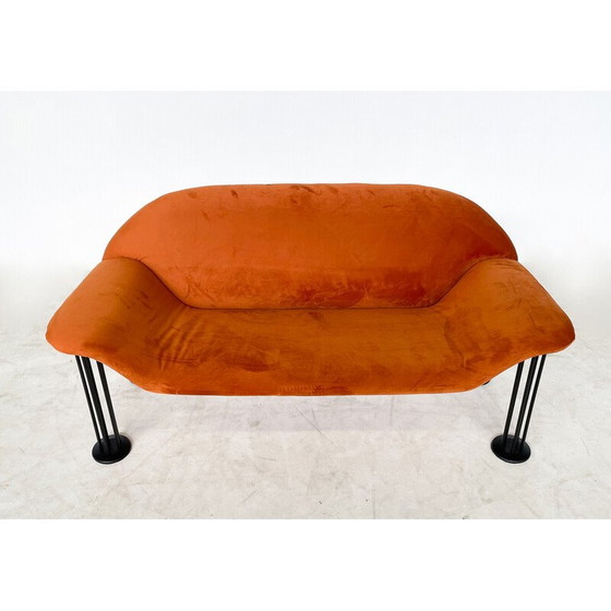 Image 1 of Orangefarbenes Sofa von Burkhard Vogtherr für Hain + Tohme, 1980