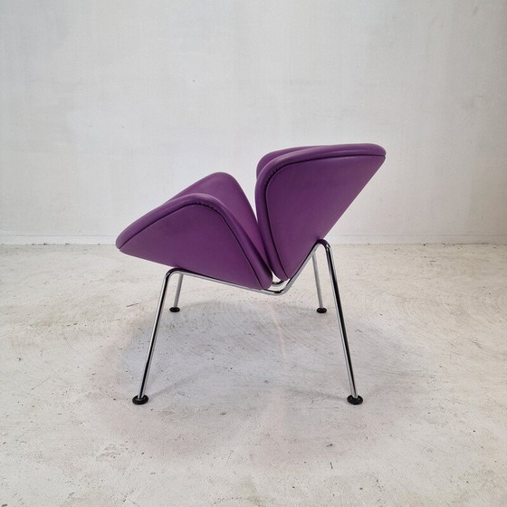 Image 1 of Vintage "Orange Slice" Stuhl aus Chromstahl und Leder von Pierre Paulin für Artifort, 1980