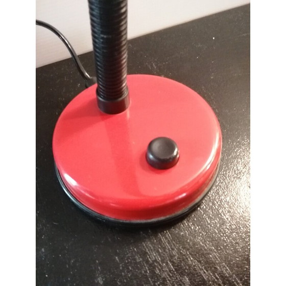 Image 1 of Schreibtischlampe aus rotem Metall, 1970