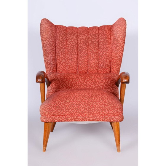 Image 1 of Art-Deco-Sessel aus Buchenholz von Jan Vaněk, Tschechoslowakei 1930