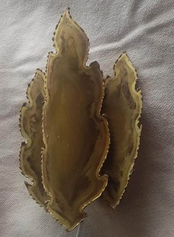 Image 1 of Brutalistische Messing-Wandleuchte von Svend Agne Sorensen, 1970er Jahre