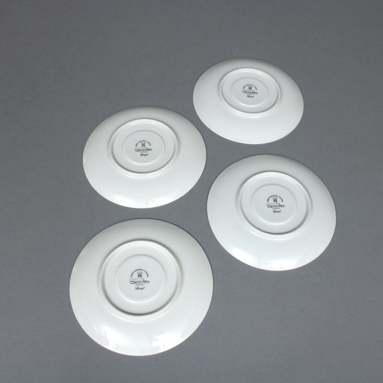 Image 1 of Raymond Loewy (1883-1986) Satz von 4 Teetassen und Untertassen, Rosenthal Continental China, Script Decor