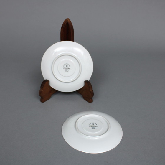 Image 1 of Raymond Loewy (1883-1986) Satz von 4 Teetassen und Untertassen, Rosenthal Continental China, Script Decor