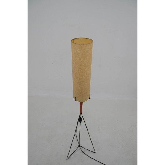 Image 1 of Mid Century Stehleuchte aus Metall und Pergamentpapier, Europa 1960er Jahre