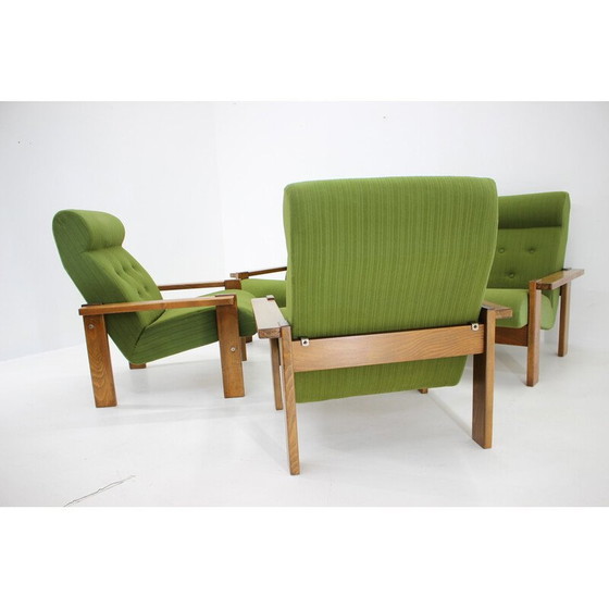 Image 1 of Vintage Wohnzimmergarnitur aus Buchenholz, Tschechoslowakei 1970er Jahre