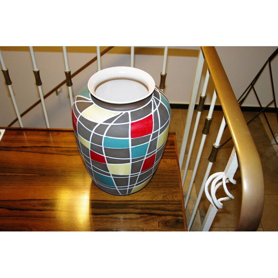 Image 1 of Vintage Vase aus farbiger Keramik von Scheurich, Deutschland 1950