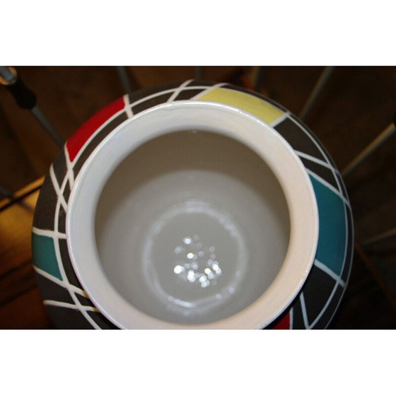 Image 1 of Vintage Vase aus farbiger Keramik von Scheurich, Deutschland 1950