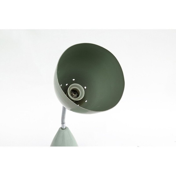 Image 1 of Weiße Metalltischlampe von Max Bill, 1960