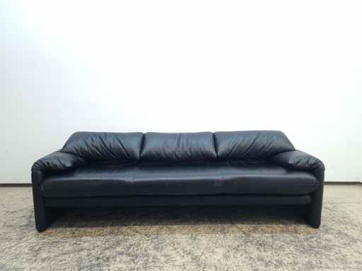 Cassina Maralunga Dreisitzer Designersofa Ledersofa Couch Magistretti 