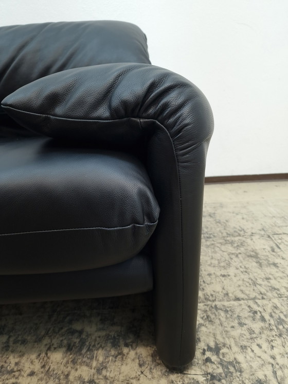 Image 1 of Cassina Maralunga Dreisitzer Designersofa Ledersofa Couch Magistretti 