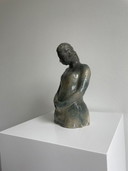 Statue Frau Figur Impressionist Modelliert, glasiert