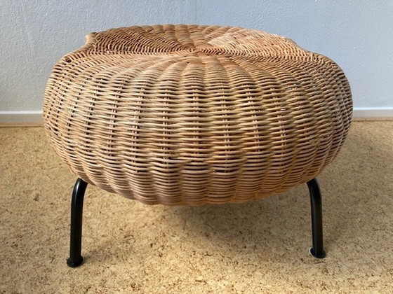 Image 1 of Rattan Gamlehult Fußhocker mit Lagerung