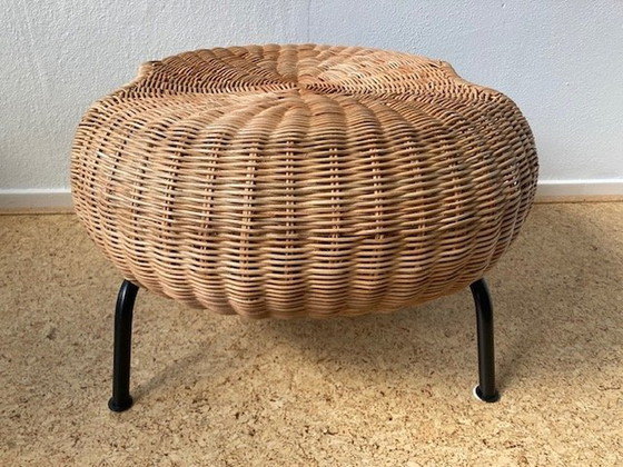 Image 1 of Rattan Gamlehult Fußhocker mit Lagerung