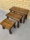 3x Brutalistischer Beistelltisch / Hocker