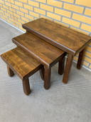 3x Brutalistischer Beistelltisch / Hocker