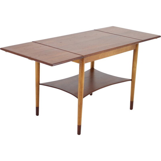 Image 1 of Vintage Couchtisch aus Teak- und Eichenholz von Borge Mogensen für Soborg Mobelfabric, Dänemark 1960er Jahre