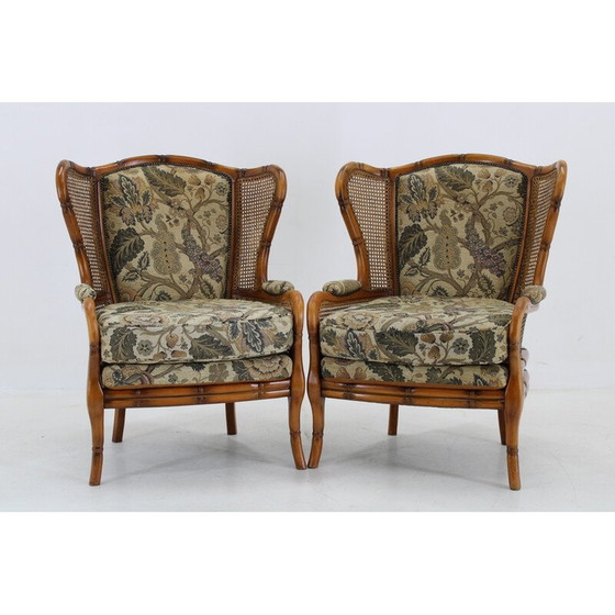 Image 1 of Paar Vintage-Rattan-Sessel, Italien 1960er Jahre