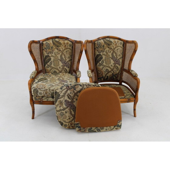 Image 1 of Paar Vintage-Rattan-Sessel, Italien 1960er Jahre