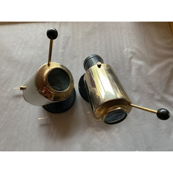 Image 1 of Paar Vintage-Metallleuchten von Lita, 1950