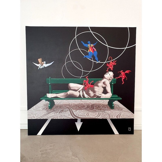 Image 1 of Vintage Saget pop portrait von Pierre Jaco, 2020