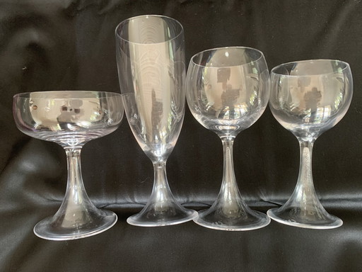 24-teiliges Glas-Set Kristall - Sèvres Frankreich - Design 1965