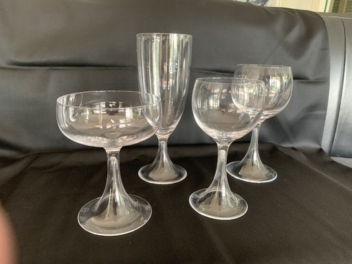 24-teiliges Glas-Set Kristall - Sèvres Frankreich - Design 1965