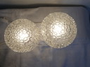 2 Nachttischlampen Kugellampe Bubble glas Space age