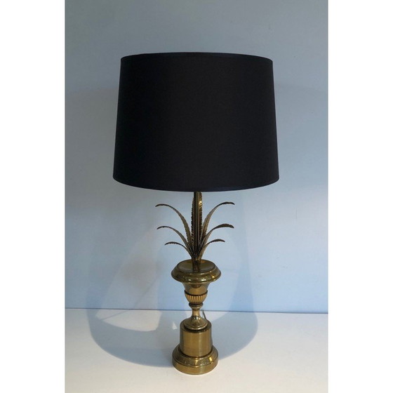 Image 1 of Palmen-Tischlampe aus Messing, Frankreich 1970