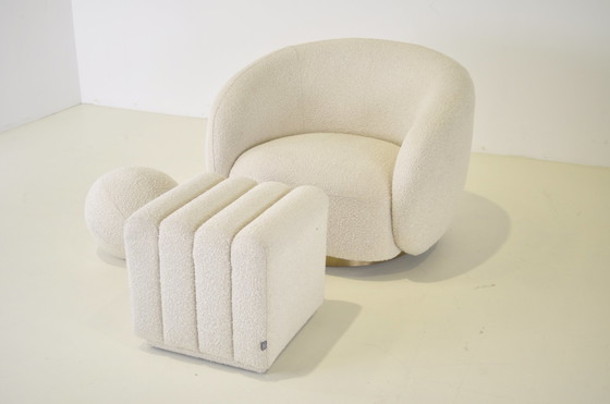 Image 1 of Eichholtz Drehstuhl + Hocker + Kissen
