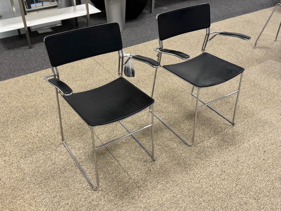 Image 1 of 2x Arrben Italye Sattellederstühle