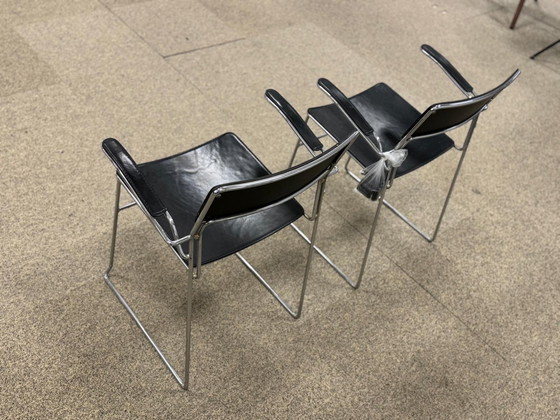 Image 1 of 2x Arrben Italye Sattellederstühle