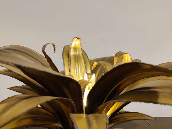 Image 1 of Blumen-Tischlampe von Maison Jansen, 1970er Jahre