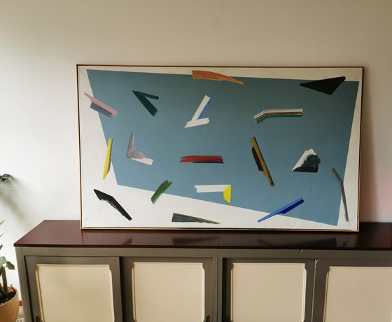 Image 1 of W-J Kersten - Treibholz - Kunstwerk 1979 - 190 x 110 cm.