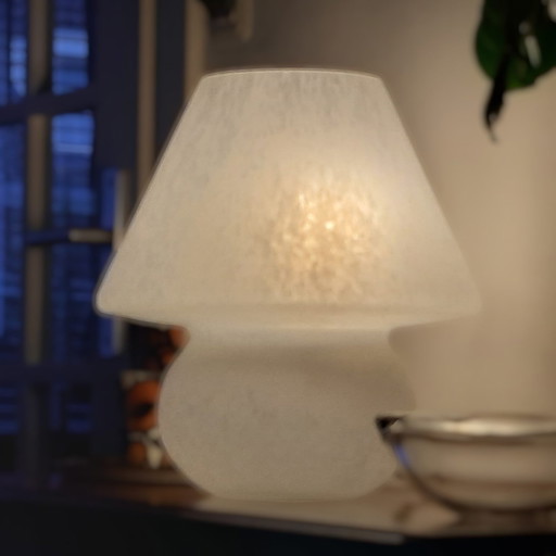 Space Age Design Pilz Glas Tischlampe,70S