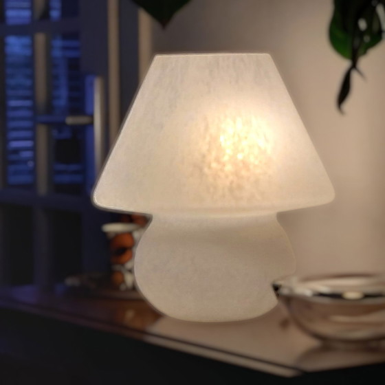 Image 1 of Space Age Design Pilz Glas Tischlampe,70S