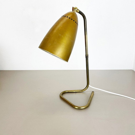 Vintage Messing Tischlampe, Österreich 1950er