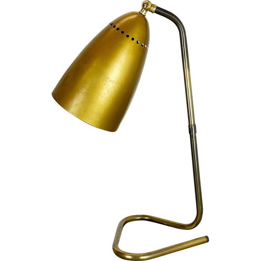 Vintage Messing Tischlampe, Österreich 1950er