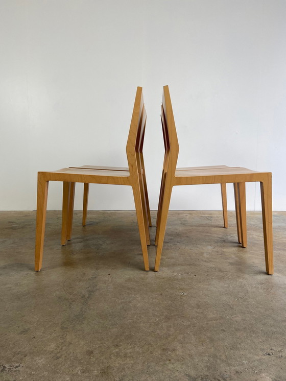 Image 1 of 6X Vintage Holz Design Stuhl