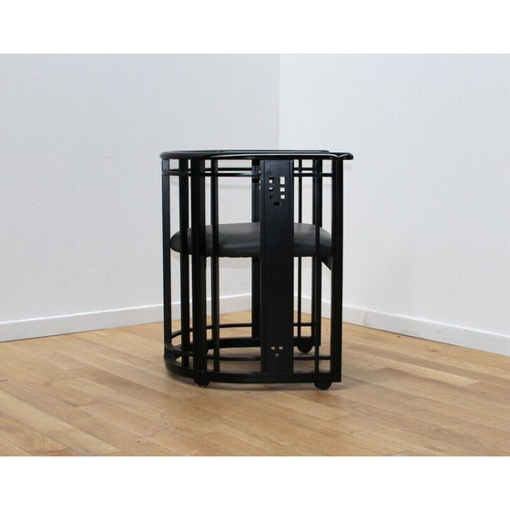 Image 1 of Vintage-Wohnzimmergarnitur aus gebeiztem Holz von Umberto Asnago für Giorgetti, Italien