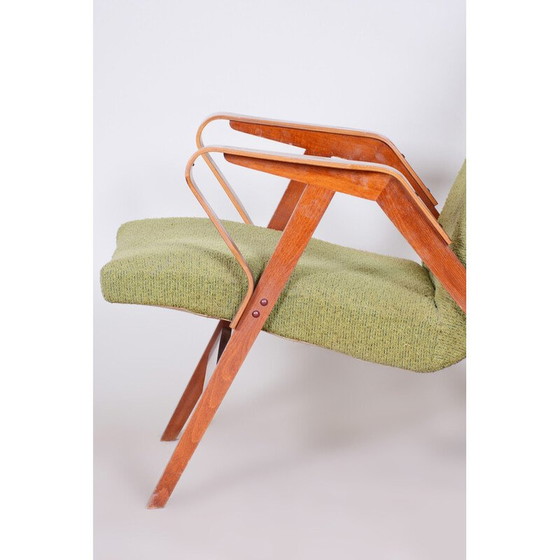 Image 1 of Mid Century Sessel aus Buchenholz und Stoff von Tatra, Tschechische Republik 1950er Jahre