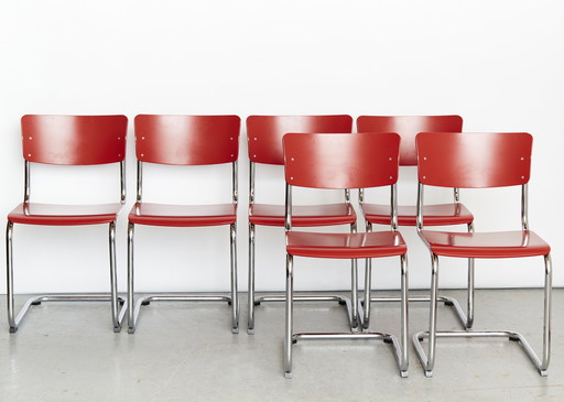 S43 Chairs By Mart Stam For Thonet, Set Of 6