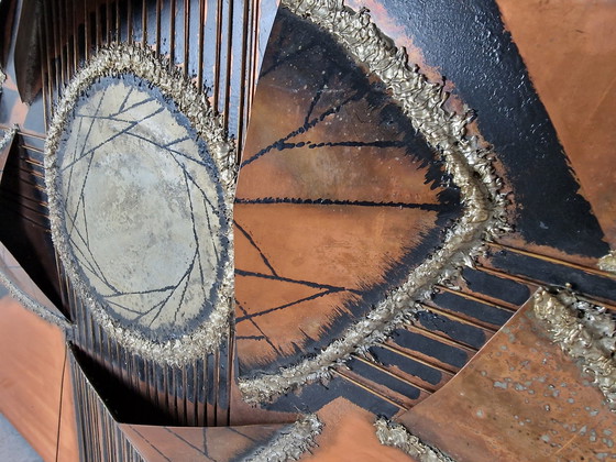 Image 1 of Brutalistische Wandskulptur