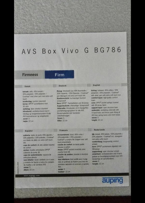 Image 1 of Auping Kiruna Brown Velvet Luxuriöser vollelektrischer Boxspring