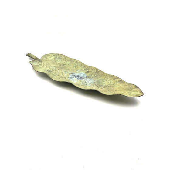 Image 1 of Blattförmiger Tafelaufsatz aus Metall, Frankreich 1970er Jahre