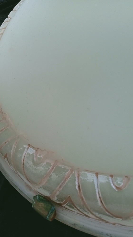 Image 1 of Italien Versace Marmor Glas Deckenleuchte mit Kupfer