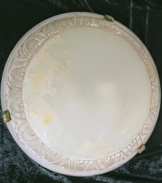 Image 1 of Italien Versace Marmor Glas Deckenleuchte mit Kupfer