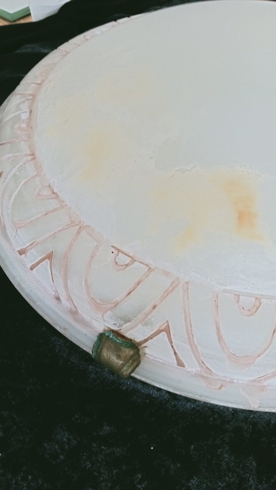 Image 1 of Italien Versace Marmor Glas Deckenleuchte mit Kupfer