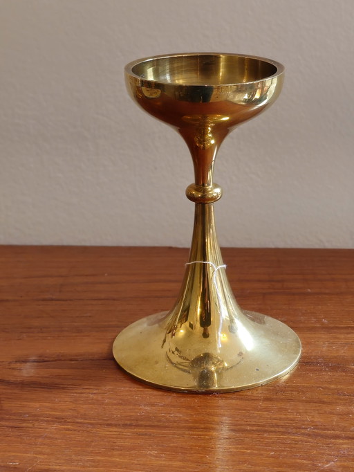 Wunderschöner Vintage Kerzenständer aus Messing aus Dänemark 