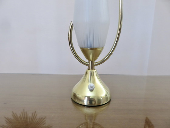 Image 1 of Lampe Haus Arlus Aus Glas Und Messing 50er 60er Jahre